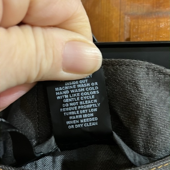 New Directionn Size 8 Capris Pants Dark Faux Denim Gray - Picture 11 of 12